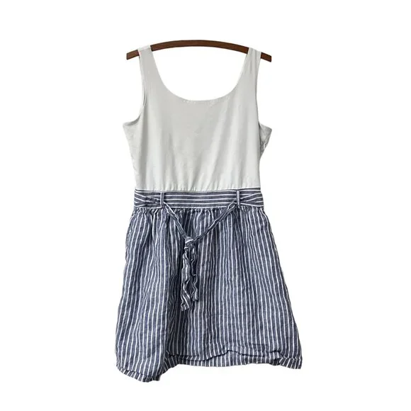 J. McLaughlin | Dresses | J Mclaughlin Womens White Blue Striped Linen Skirt Sleeveless Fit Flare Dress M | Poshmark J. McLaughlin | Dresses | J Mclaughlin Womens White Blue Striped Linen Skirt Sleeveless Fit Flare Dress M | Poshmark